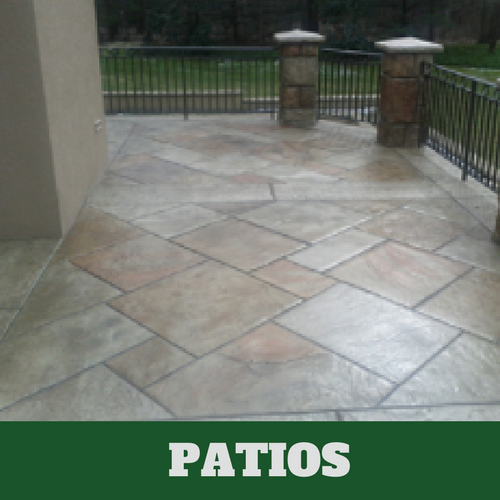 Picture of a stamped concrete patio in Elkhart, Indiana.